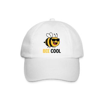 Bee Cool – Lustige Sonnenbrillenbiene - Baseballkappe - Weiß/Weiß - Vorne