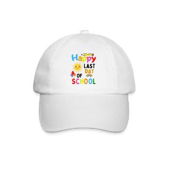 Letzter Schultag Spruch Schulende Design - Baseballkappe - Weiß/Weiß - Vorne