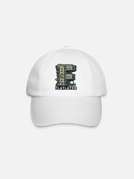 Flatlayer Techno - Baseballkappe - Weiß/Weiß