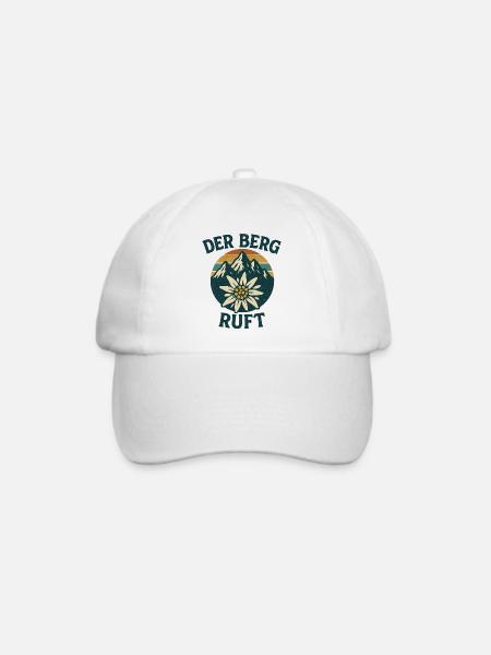 Der Berg ruft - Baseballkappe - Weiß/Weiß