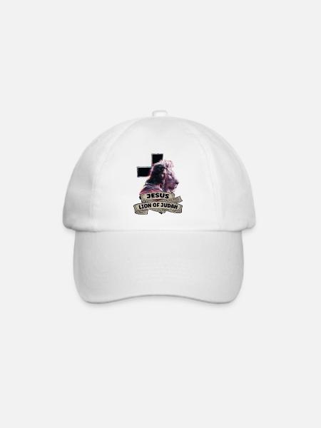 Jesus, der Löwe von Judäa - Lion of Judah - Baseballkappe - Weiß/Weiß