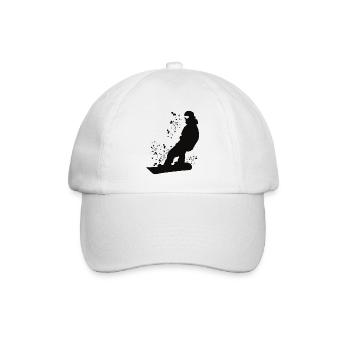 Snowboarder Snowboarding Snowboard - Baseballkappe - Weiß/Weiß - Vorne