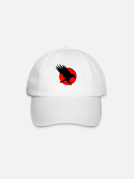 Magischer Rabe - Baseballkappe - Weiß/Weiß