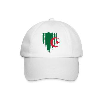 Algerische Flagge - Baseballkappe - Weiß/Weiß - Vorne