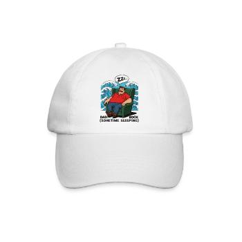 Papa: Fels - Baseballkappe - Weiß/Weiß - Vorne