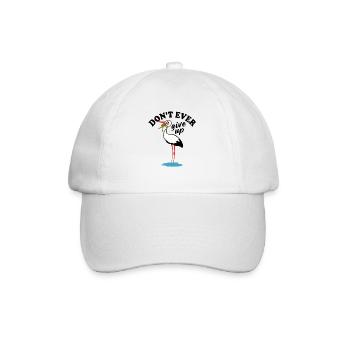 Frosch und Storch - Don't ever give up - Baseballkappe - Weiß/Weiß - Vorne