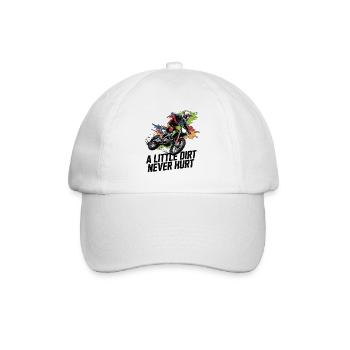 Motocross – Dreck ist geil! - Baseballkappe - Weiß/Weiß - Vorne