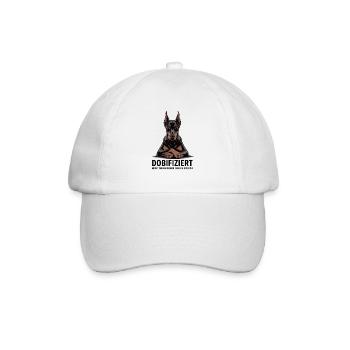 Dobifiziert - Dobermann mein bester Freund - Baseballkappe - Weiß/Weiß - Vorne