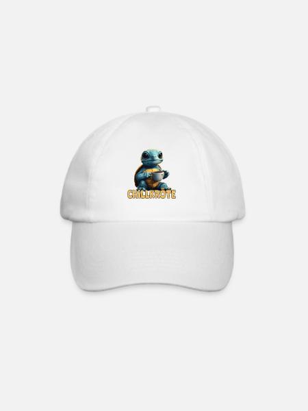 Chillkröte Wortspiel Schildkröte - Baseballkappe - Weiß/Weiß