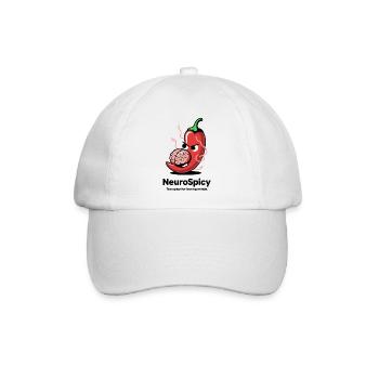 Neuro Spicy – Zu scharf für langweilige Köpfe - Baseballkappe - Weiß/Weiß - Vorne