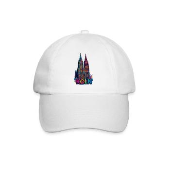 Kölner Dom - Baseballkappe - Weiß/Weiß - Vorne