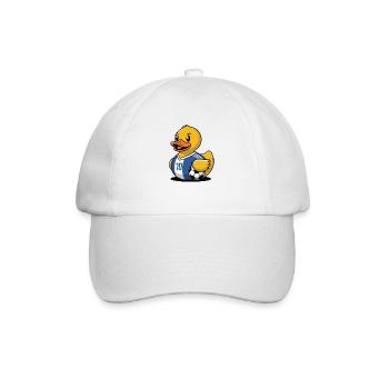 Gummiente Fussball - Baseballkappe - Weiß/Weiß - Vorne