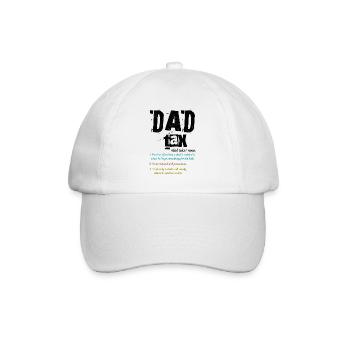 Steuerdefinition für Papa Lustiges Papa-Steuerdesign - Baseballkappe - Weiß/Weiß - Vorne
