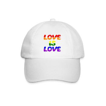 Love is Love Rainbow edition - Regenbogen LGBTQ+ - Baseballkappe - Weiß/Weiß - Vorne