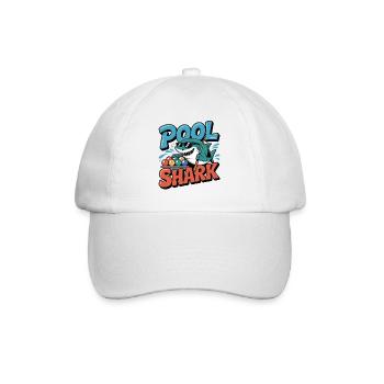 Billard - Pool Hai am Billardtisch - Baseballkappe - Weiß/Weiß - Vorne