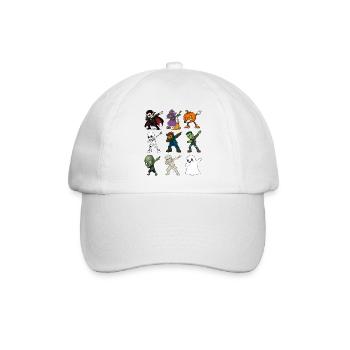 Lustige Halloween Figuren dabben - Baseballkappe - Weiß/Weiß - Vorne