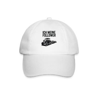 Ich & meine Follower – Traktor Edition - Baseballkappe - Weiß/Weiß - Vorne