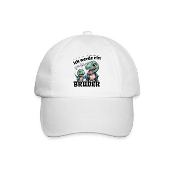Nachwuchs Verkünden | Ich Werde Großer Bruder 2027 - Baseballkappe - Weiß/Weiß - Vorne