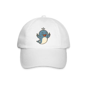 Fröhlicher Wasserfreund - Baseballkappe - Weiß/Weiß - Vorne