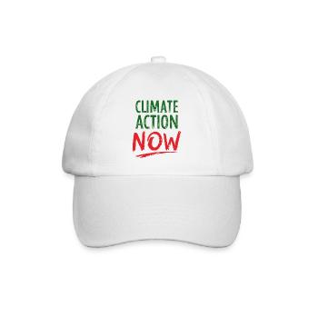 Climate Action Now Umwelt Naturschutz Umweltschutz - Baseballkappe - Weiß/Weiß - Vorne