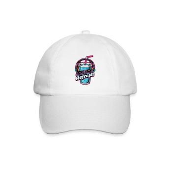 Erfrischende DJ Beats für Musikliebhaber - Baseballkappe - Weiß/Weiß - Vorne