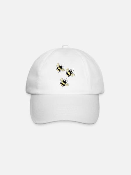 Bienen Insekten Biene - Baseballkappe - Weiß/Weiß