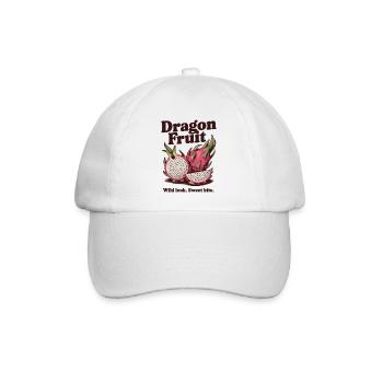 Drachenfrucht Exotisch & Süß - Baseballkappe - Weiß/Weiß - Vorne