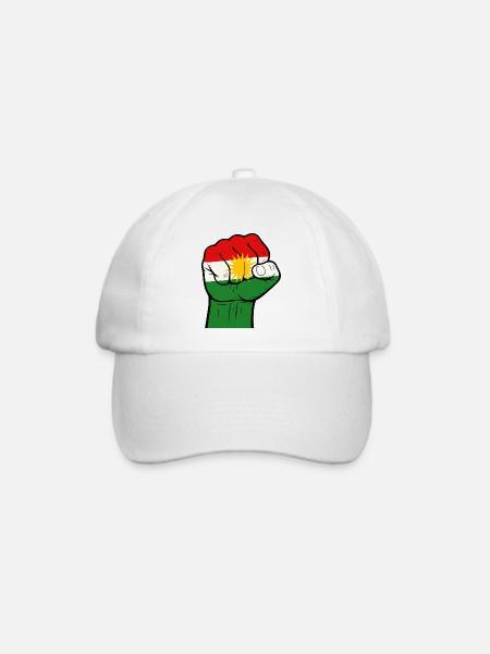 faust kurdistan - Baseballkappe - Weiß/Weiß