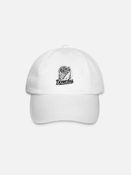 Döner Shirt - Baseballkappe - Weiß/Weiß