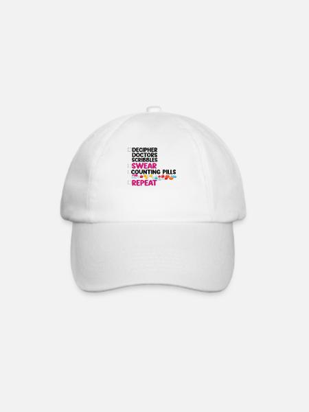Pharmacy Tech Technician - Baseballkappe - Weiß/Weiß