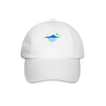 Bora Bora Palmen Insel Meer Traumstrand Souvenir - Baseballkappe - Weiß/Weiß - Vorne