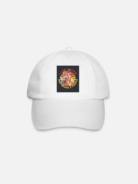 16992 GrumpyAlpakaTshirt PR - Baseballkappe - Weiß/Weiß