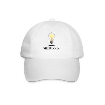 Kein Scheiß, Sherlock! - Baseballkappe - Weiß/Weiß - Vorne