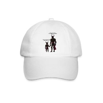 Funny Gamer Dad – RPG-Humor in voller Stärke - Baseballkappe - Weiß/Weiß - Vorne