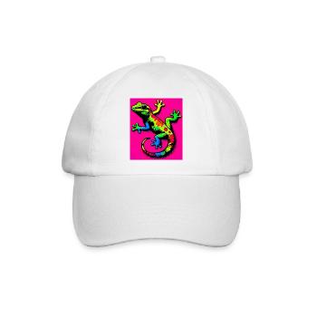 Gecko - Baseballkappe - Weiß/Weiß - Vorne