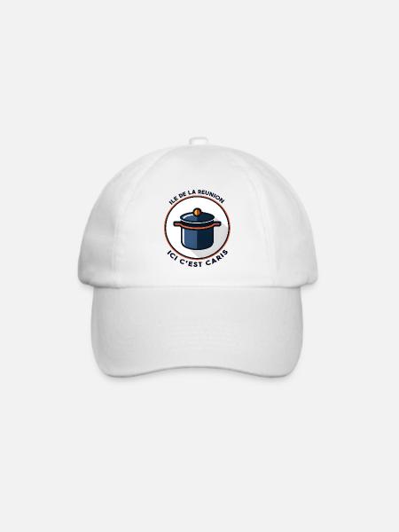 Reunion Island Pride Geschenkidee - Baseballkappe - Weiß/Weiß
