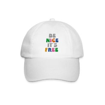 be nice it´s free - Baseballkappe - Weiß/Weiß - Vorne
