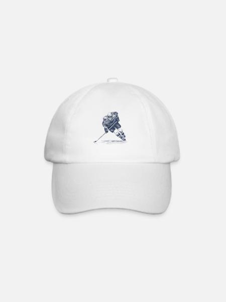 Eishockey  - Baseballkappe - Weiß/Weiß