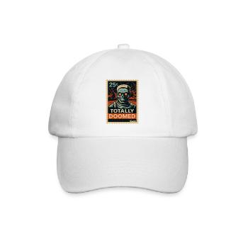 Apokalyptischer Schädel Illustrationsdesign - Baseballkappe - Weiß/Weiß - Vorne