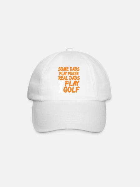 Perfectly Happy Girl Who Loves Golf and Beer - Baseballkappe - Weiß/Weiß
