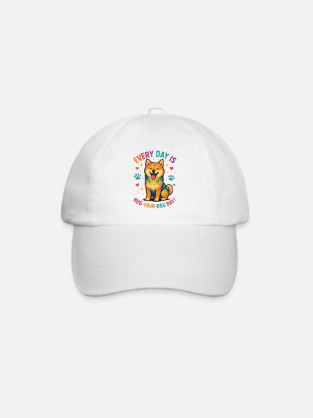 Shiba Inu - Baseballkappe - Weiß/Weiß