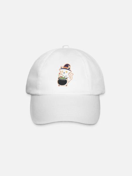 Katzenhexen Zaubertrank Magie Design - Baseballkappe - Weiß/Weiß