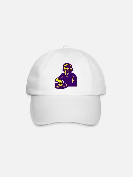 Futuristischer DJ - Baseballkappe - Weiß/Weiß