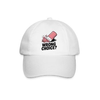 Verspieltes Oktopus-Radiergummi-Design - Baseballkappe - Weiß/Weiß - Vorne