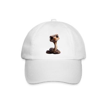 Schlange Python Kobra Klapperschlange Schlangen - Baseballkappe - Weiß/Weiß - Vorne