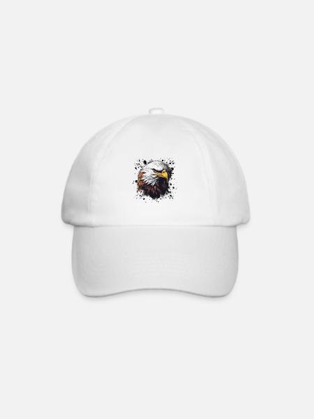 Adler Kopf - Baseballkappe - Weiß/Weiß