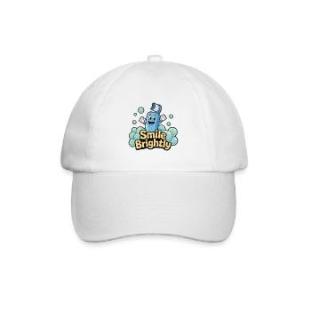 Fröhliches Schaumbad Cartoon Design - Baseballkappe - Weiß/Weiß - Vorne