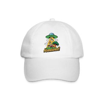 Retro Außerirdische Entführung Illustration - Baseballkappe - Weiß/Weiß - Vorne