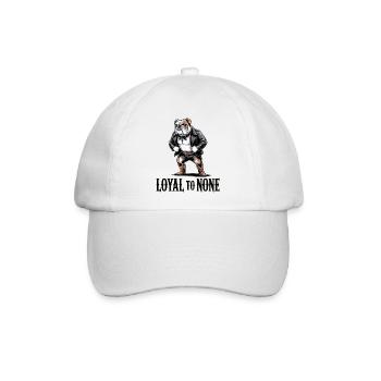 Loyale Bulldogge Rebellenleder - Baseballkappe - Weiß/Weiß - Vorne