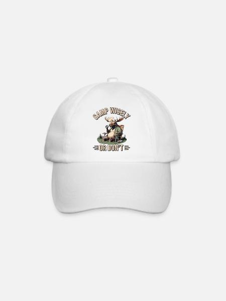 Camp Wisely Moose - Baseballkappe - Weiß/Weiß